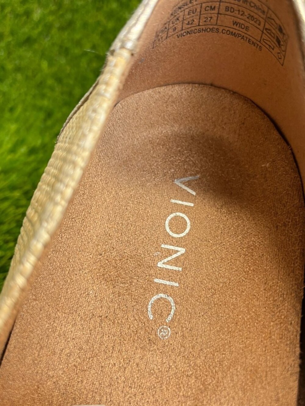 Vionic Kensley Womens Size 11D Beige Casual Slip On Woven Raffia Loafer Flats - Picture 8 of 10